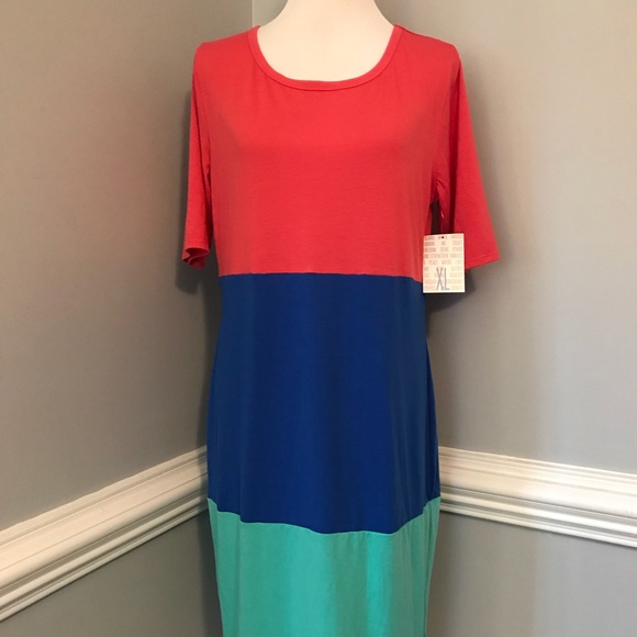 LuLaRoe Color-block Julia - Picture 2 of 2